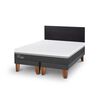 Cama Europea CIC Base Dividida King Ortopedic Advance + Respaldo Villarrica Negro