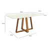 Mesa de comedor Roca Florencia 6 Personas Canela Beige