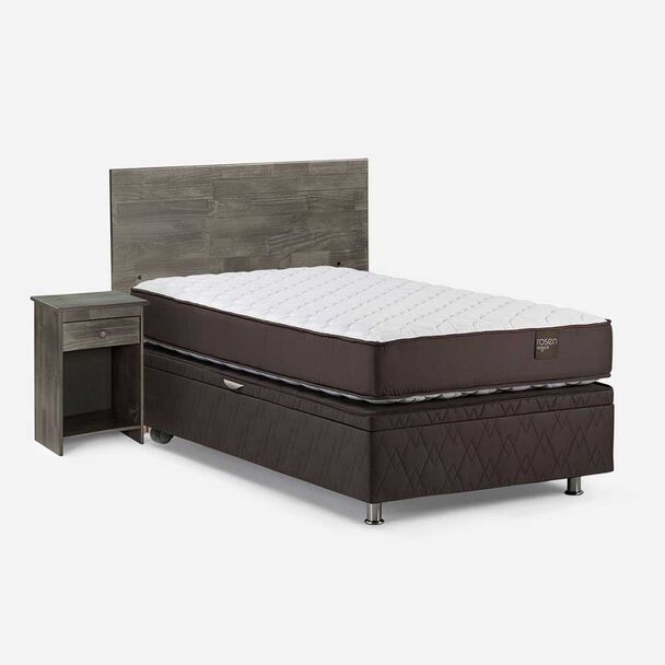 Boxet Rosen 1,5 Plazas Ergo T + Respaldo + Velador Tabor Grafito