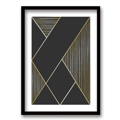 Cuadro Decorativo Retela Line Gold 40 x 30 cm