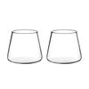 Set 2 Vasos de Vidrio Estilo Japonés Simplit 320 ml