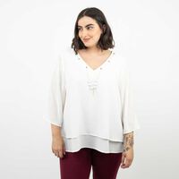Blusa Manga 3/4 Mujer Extralindas Crudo
