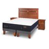 Cama Europea CIC Base Dividida 2 Plazas Premium + Respaldo + Veladores