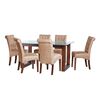 Juego de Comedor Latam Home Pamplona Oviedo 6 Sillas Velvet Gris