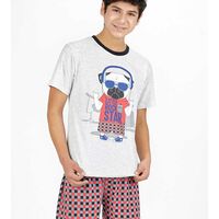 Pijama de Algodón Niño Kayser Gris