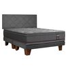 Cama Europea Celta Base Dividida 2 Plazas Copper Black + Respaldo