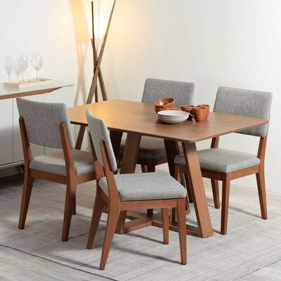 Juego de Comedor Decocasa Avena 4 Sillas Canela
