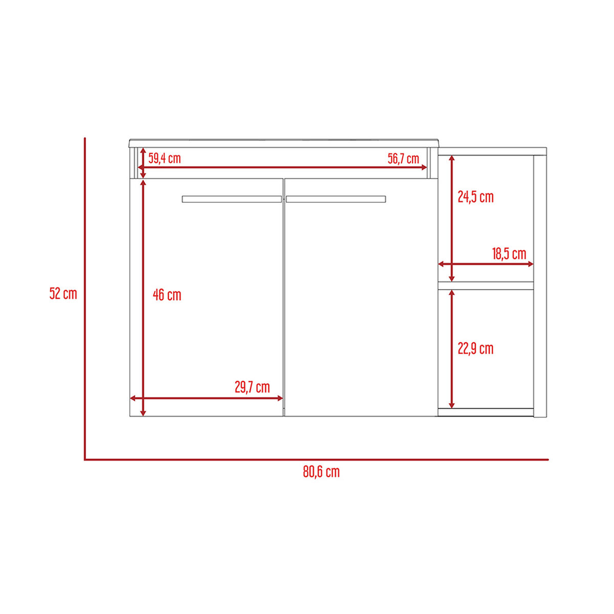 Mueble Lavamanos Khari Flotante TuHome Duna