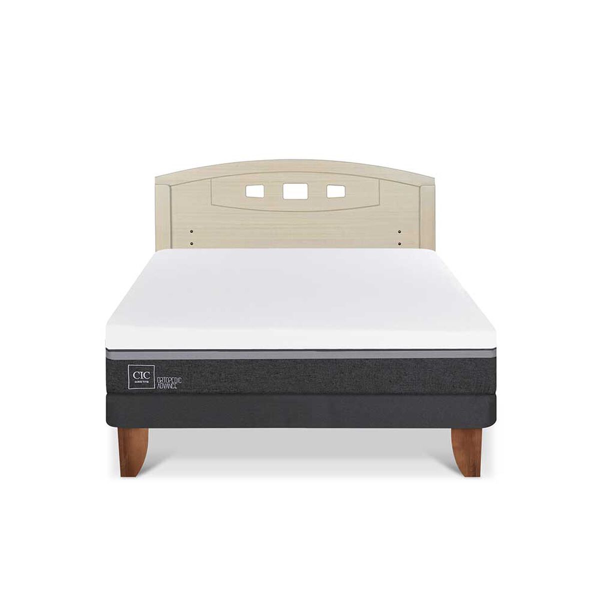Cama Europea CIC 2 Plazas Ortopedic Advance + Respaldo Gales Alpino
