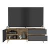 Rack TV TuHome Salem Hasta 65" Macadamia Plomo