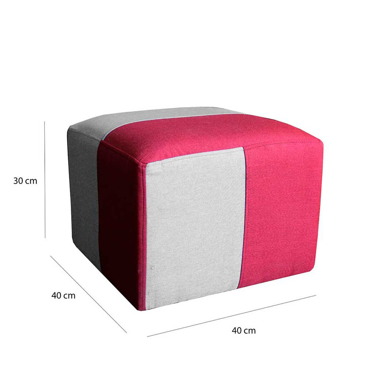 Sofa + 2 Pouff A&M Home Benjamin Gris Burdeo