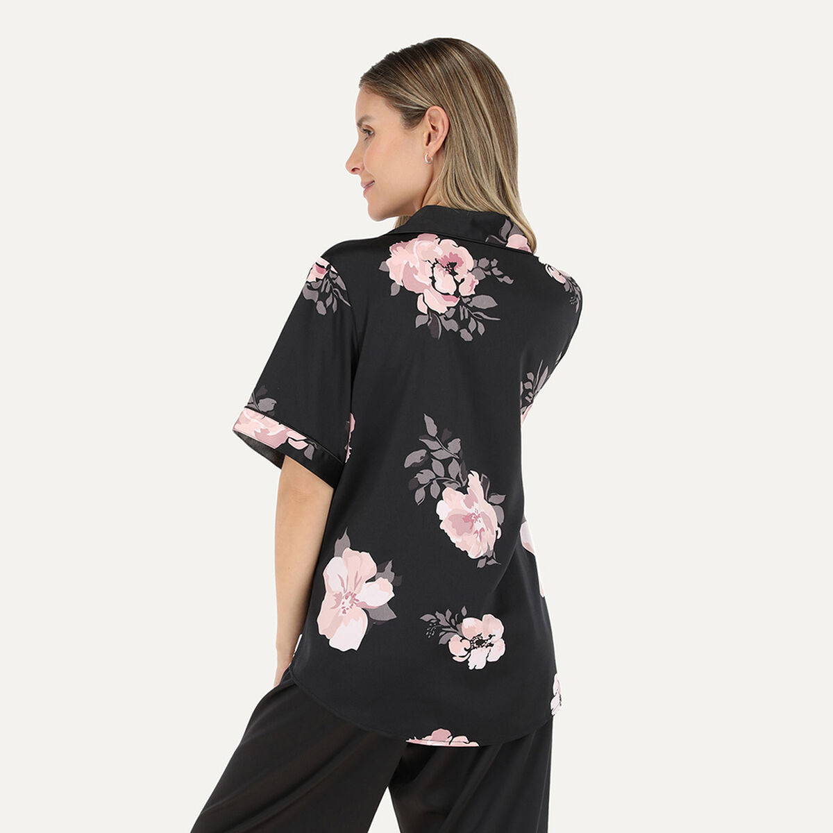 Pijama Manga Corta Mujer Flores