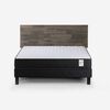 Cama Europea Rosen 2 Plazas Wave  + Respaldo Tabor Grafito
