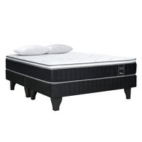Cama Europea Celta Black Soul King + 2 Almohadas Cotton 50 x 90 cm
