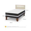Cama Europea CIC 1,5 Plazas Ortopedic + Respaldo Munich Alpino