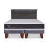 Cama Europea CIC Base Dividida 2 Plazas Ortopedic + Respaldo Dublin