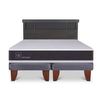 Cama Europea CIC Base Dividida 2 Plazas Ortopedic + Respaldo Dublin