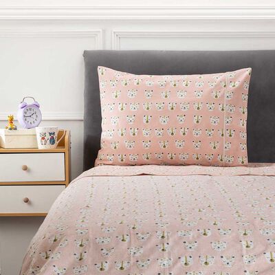 Imagen 1 del producto Juego de Sábanas Infantil Casanova Kids 144 Hilos 1,5 Plazas Pink