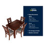 Juego de Comedor Muebles Hema Sevilla 4 Sillas Nogal