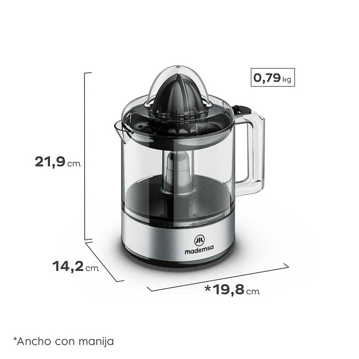 Exprimidor de Cítricos Mademsa MJP10 800 ml