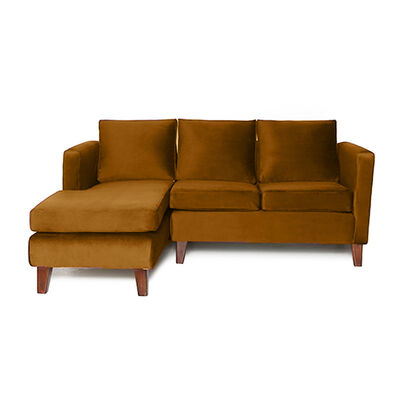 Sofá Seccional Barra Design Mila Izquierdo 3 Cuerpos Canela