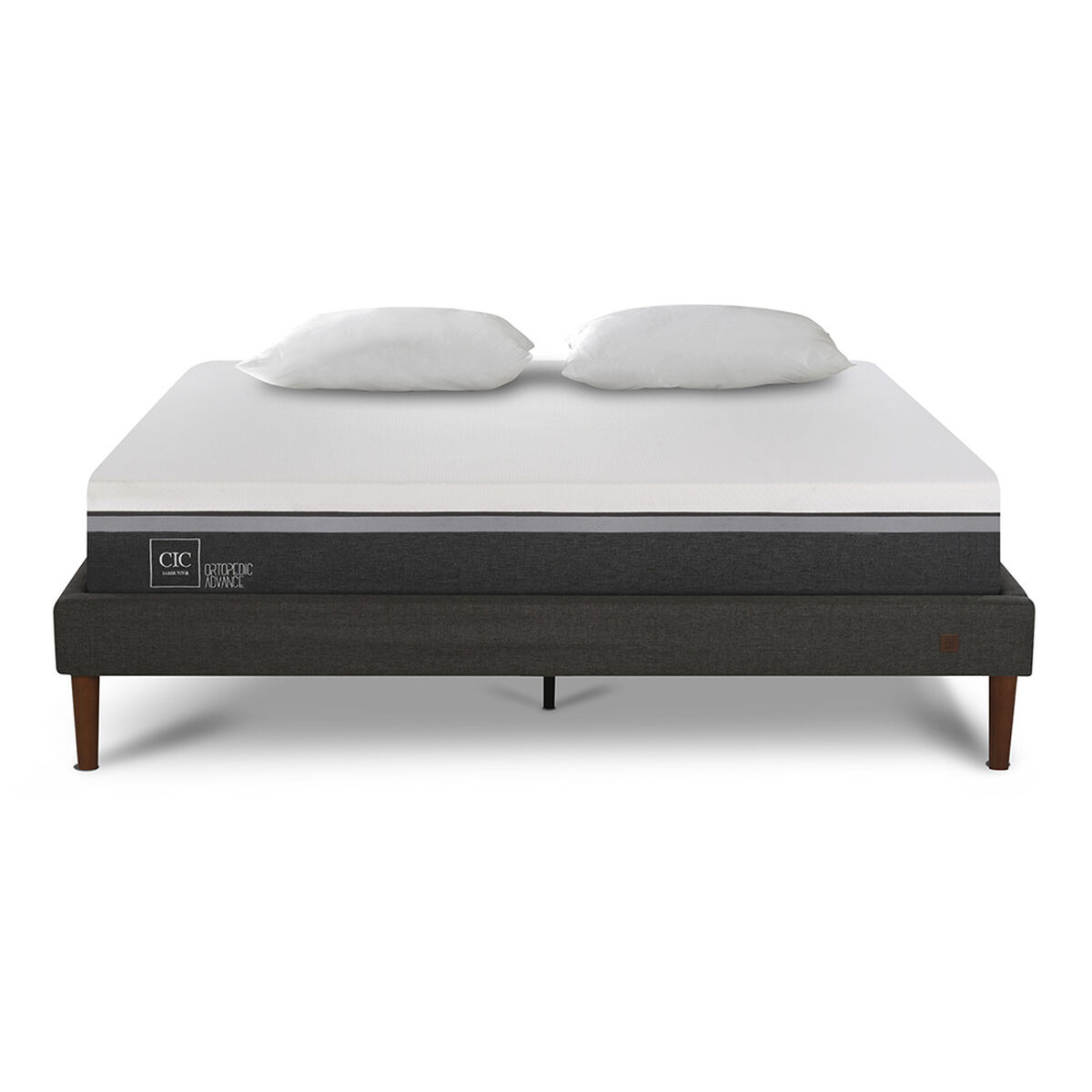 Cama Europea CIC 2 Plazas Ortopedic Advance + Almohadas Viscoelásticas