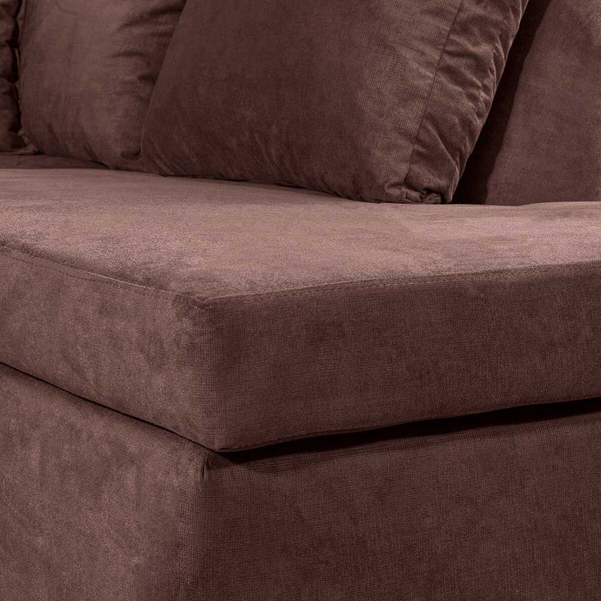 Sof&aacute; Seccional Derecho Innovamuebles Atalanta 4 Cuerpos Chocolate