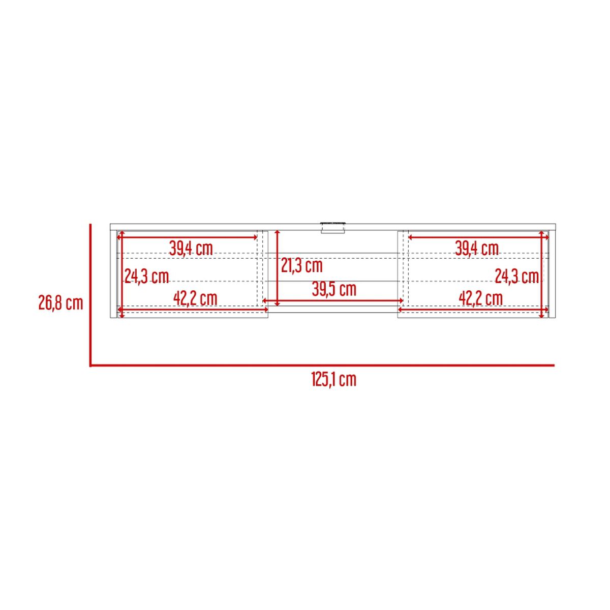 Panel TV TuHome Glen 49" Macadamia