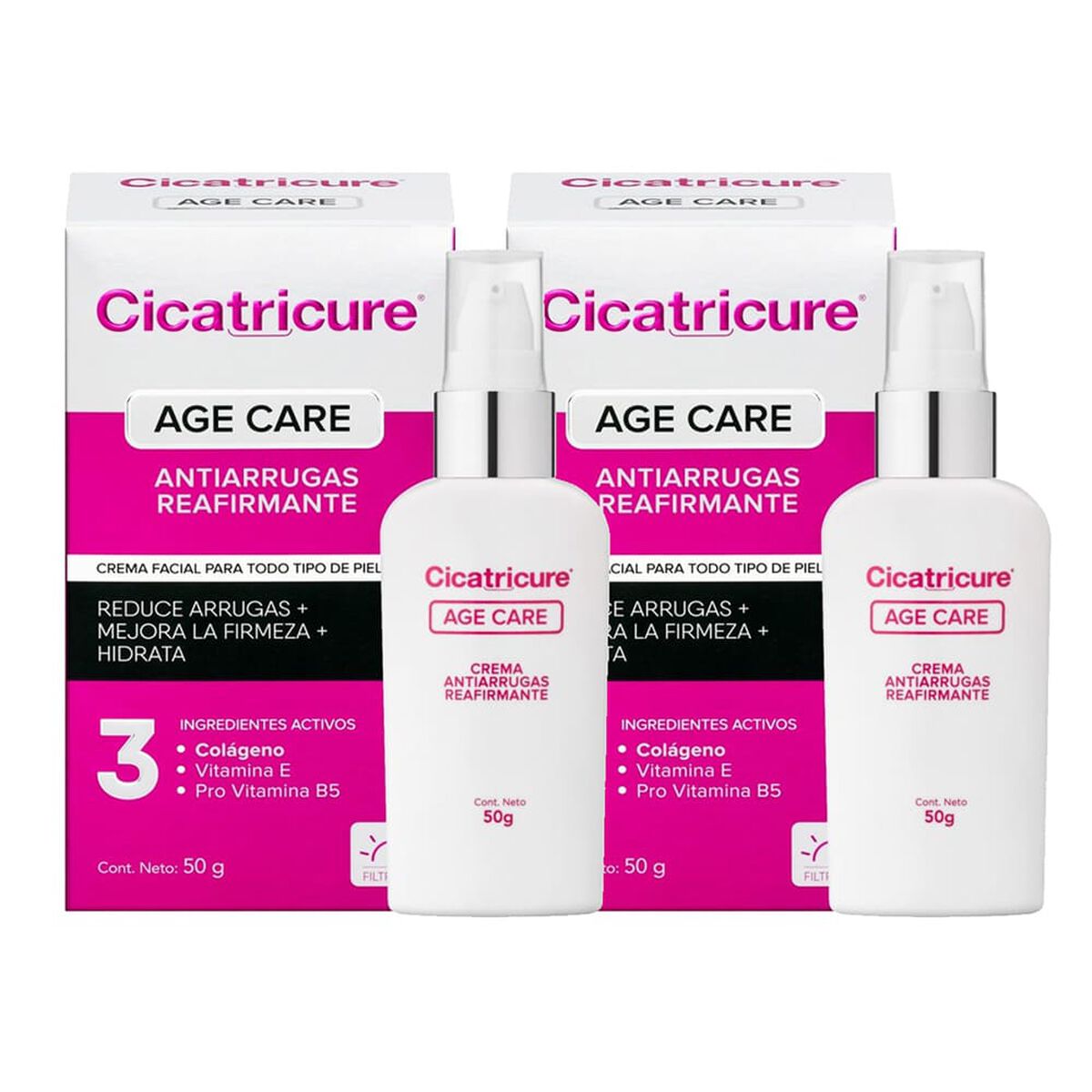 Pack Cicatricure 02 Age Care Antiarrugas Reafirmante 50 gr