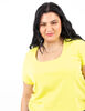 Polera Lisa Manga Corta Cuello Cuadrado Mujer Extralindas