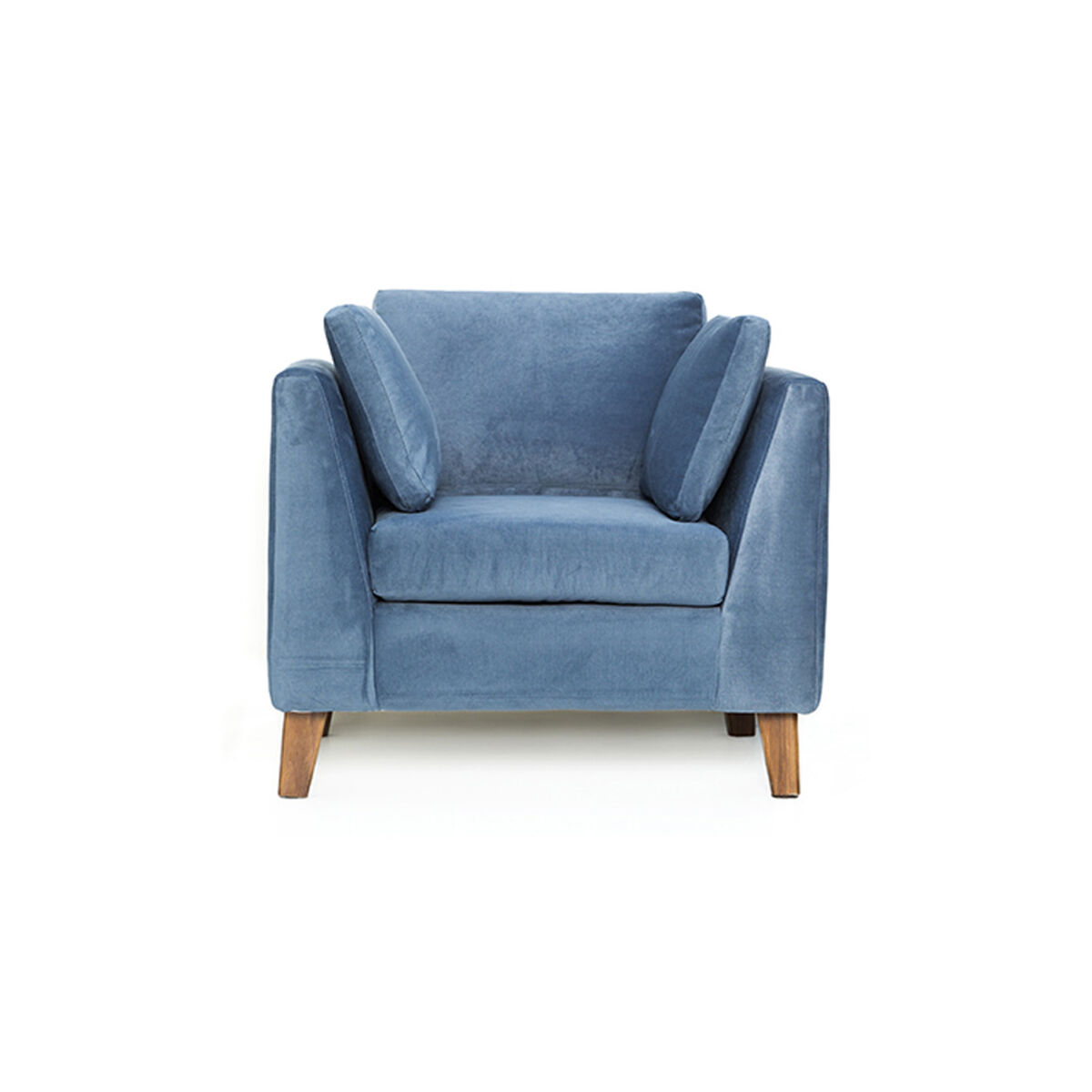 Juego de Living Barra Design Estocolmo Sofá 3 Cuerpos + Dos Sillones 1 Cuerpo Petróleo