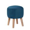 Pouf Latam Home Nantes Tela Velvet Azul Petróleo