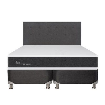 Imagen 1 del producto Box Spring CIC 2 plazas New Ortopedic + Respaldo Eufrates