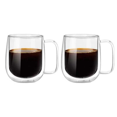 Imagen 2 del producto Set 2 Tazas Mug de Vidrio Doble Pared Simplit 300 ml