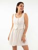 Vestido Lino Corto Sin Mangas Mujer Zibel