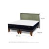 Cama Europea CIC Base Dividida King Premium + Respaldo Miro Olivo