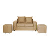 Juego de Living Innovamuebles Kahlo Sofá 2 Cuerpos + Dos Pouf 1 Cuerpo Oro