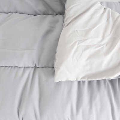 Imagen 2 del producto Set Plumón Bicolor + Sábanas Zibel 1.5 Plazas Gris, Petroleo