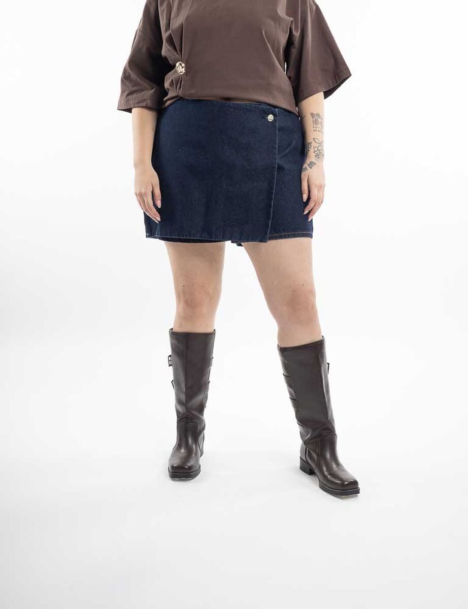Falda Mini Denim Mujer Extralindas