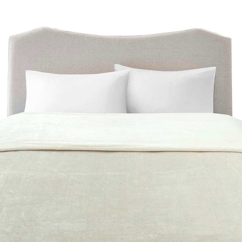 Frazada Flannel Illusions 1,5 Plazas Beige