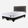 Cama Europea Rosen King Art 4 + Respaldo Rachel Gris