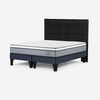 Cama Europea Rosen Base Dividida 2 Plazas New Style 4  + Respaldo Issey