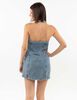 Vestido Corto Denim Sin Mangas Mujer Icono