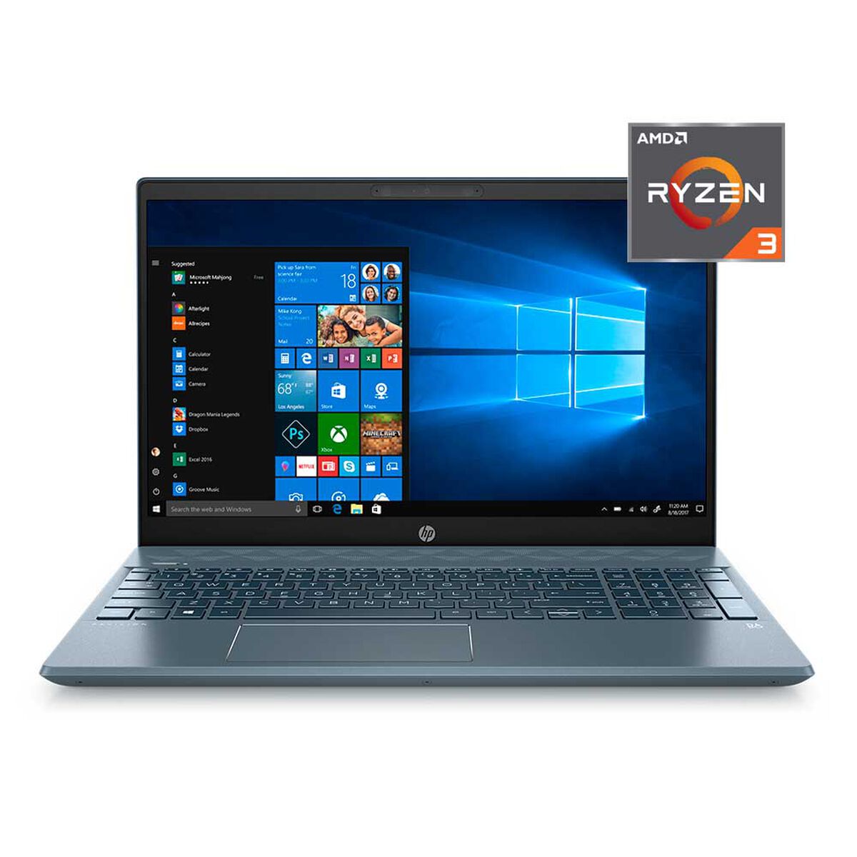 Notebook HP Pavilion 15-cw1500la Ryzen 3 8GB 1TB 15,6’’