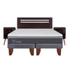 Cama Europea CIC Base Dividida 2 Plazas Ortopedic Advance + Respaldo + 2 Veladores New Munich
