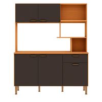 Kit Cocina Vekkahome Bella 4 Puertas 2 Cajones Gris