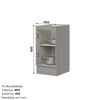 Combo Cocina Mueble Aéreo + Base Home Mobili Americana 40 cm Gris