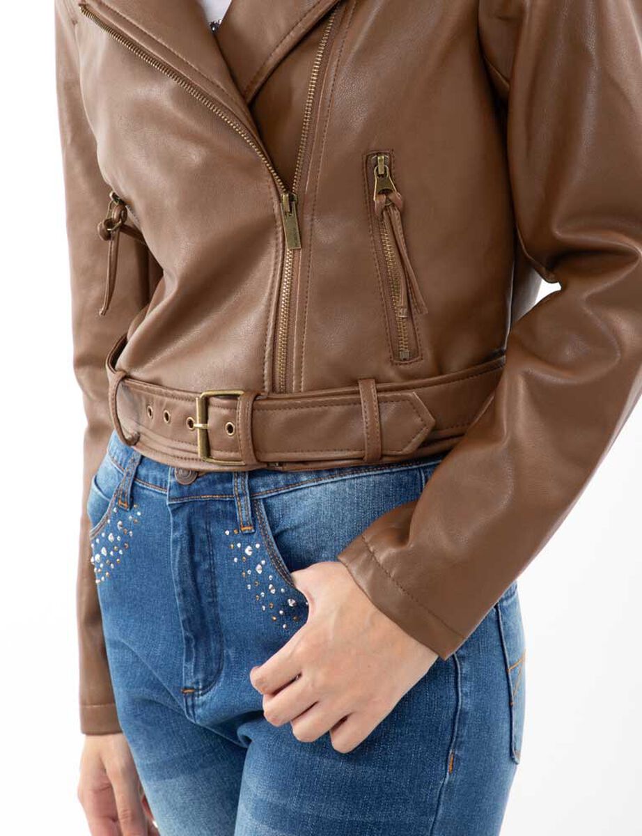 Chaqueta Biker Ecocuero Mujer Fiorucci