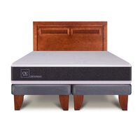 Cama Europea CIC Base Dividida 2 Plazas New Ortopedic + Respaldo Milán