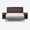Cama Europea Rosen 2 Plazas Pratta + Respaldo + 2 Veladores
